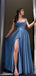 Sparkly A-Line Sweetheart Side Slit Long Evening Dresses, Formal Dresses, Birthday Party, WGP529