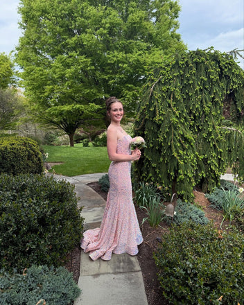 Gorgeous Pink Sweetheart Mermaid Long Prom Dress Ideas, Evening Party Dresses,WGP1861