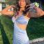 Elegant Blue Spaghetti Strap Mermaid Long Prom Dress Ideas, Evening Party Dresses,WGP1676