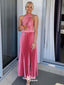 Stylish Halter Sheath Open Back Party Dress Long Prom Dresses to Impress, WGP955