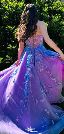 Gorgeous Spaghetti Strap A-line Long Prom Dress Ideas, Evening Party Dresses,WGP1293