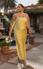 Elegant Yellow Strapless Sheath Long Party Dress Prom Dresses,WGP993