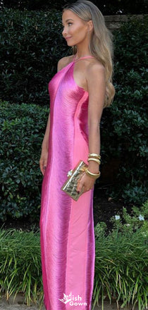 Elegant Halter Unique Sheath Unique Long Prom Dress Ideas, Evening Party Dresses,WGP1345