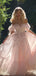 Elegant Pink Off-Shoulder A-Line Long Prom Dress Ideas, Evening Party Dresses, WGP2018