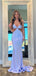 Sparkly Blue Spaghetti Strap Mermaid Long Prom Dress Ideas, Evening Party Dresses,WGP1978