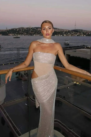 Sparkly Silver Sweetheart Mermaid Long Prom Dress Ideas, Evening Party Dresses,WGP1953