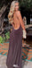 Sexy V-neck Spaghetti Strap Backless Mermaid Long Prom Dress Ideas, Evening Party Dresses,WGP1396