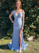 Gorgeous V-neck Notched Off-shoulder Mermaid Long Prom Dress Ideas, Evening Party Dresses,WGP1399