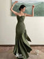 Elegant Mermaid Sweetheart Spaghetti Straps Pleats Long Formal Prom Dresses,Evening Gowns,WGP371