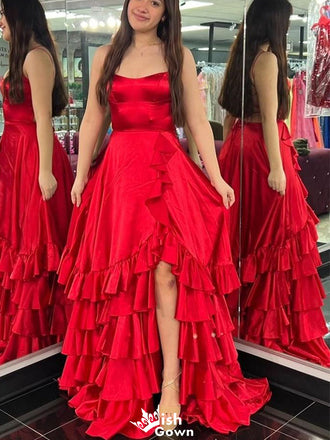 Gorgeous Spaghetti Strap A-line Long Prom Dress Ideas, Evening Party Dresses,WGP1445