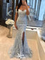 Sexy Mermaid Sweetheart Off Shoulder Side Slit Lace Formal Prom Gowns,Evening Dresses,WGP323