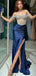 Sexy Off-Shoulder Mermaid Side Slit Long Prom Dress Ideas, Evening Party Dresses,WGP1618