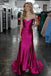 Sexy Pink Off-Shoulder Mermaid Long Prom Dress Ideas, Evening Party Dresses,WGP1928