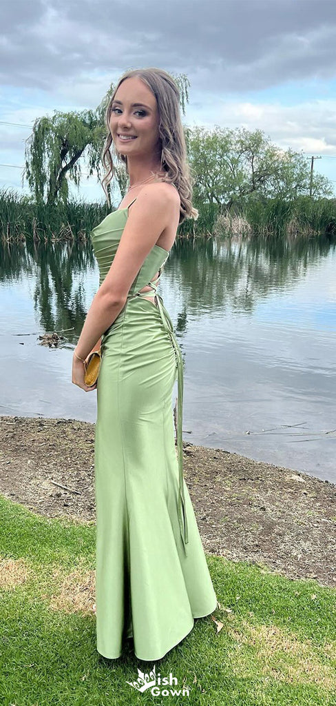 Sexy Sweetheart Spaghetti Strap Mermaid  Long Prom Dress Ideas, Evening Party Dresses ,WGP1096