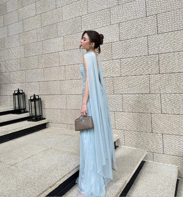 Elegant Blue Sweetheart A-Line Long Prom Dress Ideas, Evening Party Dresses,WGP1652