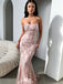 Elegant Applique Pink Sweetheart Mermaid Long Prom Dress Ideas, Evening Party Dresses,WGP1844