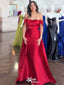 Elegant Red Off the Shoulder A-line Long Prom Dresses ,WGP1047