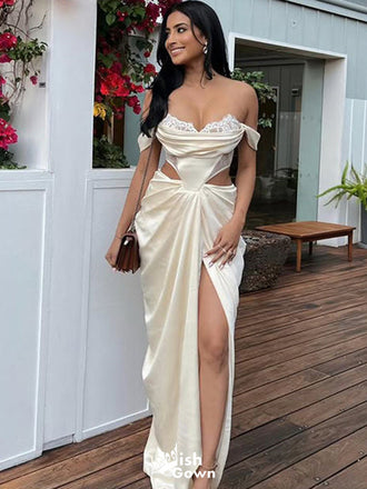 Sexy Strapless Off-shoulder Mermaid Long Prom Dress Ideas, Evening Party Dresses,WGP1495