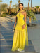 Stylish Yellow Mermaid Chiffon Long Prom Dresses ,WGP1071