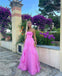 Popular Pink A-line Strapless Maxi Long Party Prom Dresses,Evening Dresses,WGP307