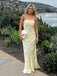 Elegant Light Yellow Strapless Sheath Party Prom Dresses,Evening Dress Online, WGP868