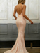 Charming Pink V-Neck Mermaid Side Slit Long Prom Dress Ideas, Evening Party Dresses, WGP2032