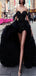 Unique Black Sweetheart Off Shoulder Trailing Sequins Formal Prom Dresses,Evening Gowns,WGP324
