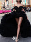 Unique Black Sweetheart Off Shoulder Trailing Sequins Formal Prom Dresses,Evening Gowns,WGP324