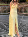 Sexy V-neck Spaghetti Strap Mermaid  Long Prom Dress Ideas, Evening Party Dresses,WGP1098