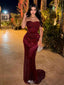 Sparkly Red Sweetheart Mermaid Long Prom Dress Ideas, Evening Party Dresses,WGP1966
