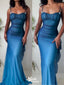 Stylish Blue Mermaid Long Prom Dresses ,WGP1081