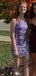 Elegant One-shoulder Unique Sheath Short Mini Homecoming Dress,EPT393