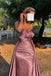 Gorgeous Purple Off-Shoulder Sleeveless Mermaid Long Prom Dress Ideas, Evening Party Dresses  , WGP1884