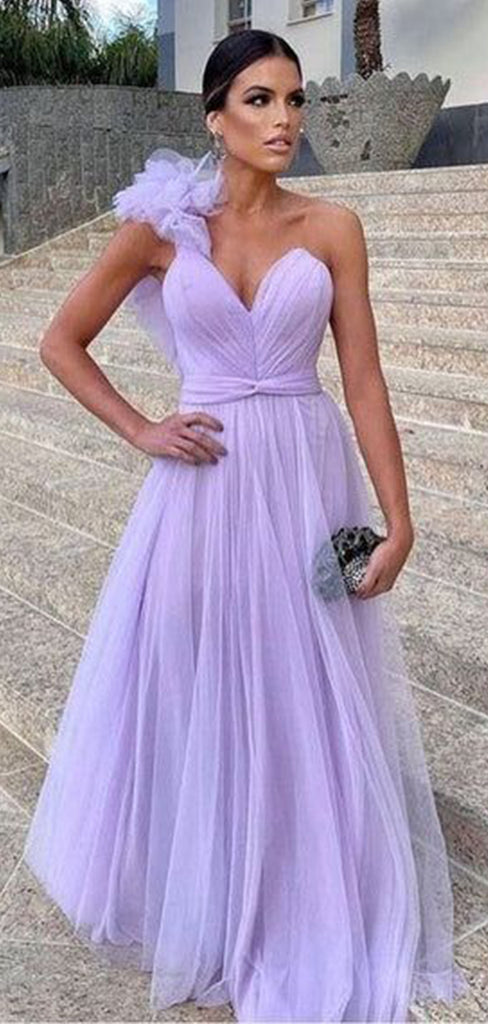 Elegant Purple A-Line Sweetheart Sleeveless Long Evening Dresses, Formal Dresses, Birthday Party, WGP540