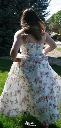 Casual Spaghetti Strap A-line Long Prom Dress Ideas, Evening Party Dresses,WGP1560