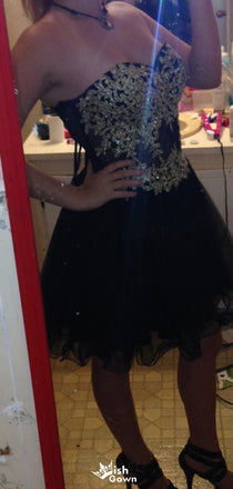 Gorgeous Strapless Sweetheart A-line Short Mini Homecoming Dress,EPT424