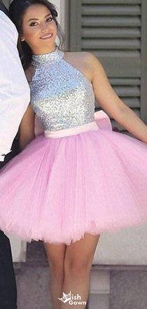 Gorgeous Halter A-line Short Mini Homecoming Dress,EPT426