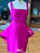 Elegant Spaghetti Strap Square Sheath Short Mini Homecoming Dress,EPT428