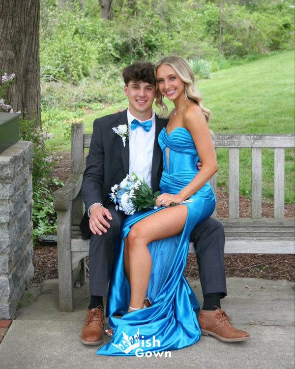 Sexy Blue Strapless Sweetheart Party Prom Dresses,Evening Dress Online, WGP870