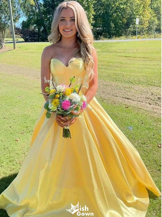 Gorgeous Strapless Sweetheart A-line Long Prom Dress Ideas, Evening Party Dresses,WGP1157