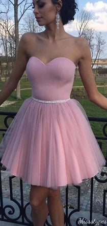 Gorgeous Strapless Sweetheart A-line Short Mini Homecoming Dress,EPT477