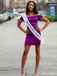 Formal Off-shoulder Sheath Short Mini Homecoming Dress,EPT479