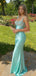 Pretty Green Satin Prom Gown Sparkly Beaded Bodice Formal Dress,,WGP2151