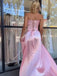 Fancy Pink Corset A-Line Satin Prom Dress with Beaded Bodice,WGP2102