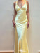 Sexy V-neck Criss-Cross Mermaid  Long Prom Dress Ideas, Evening Party Dresses,WGP1099