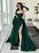 Elegant Green Spaghetti Strap Mermaid Long Prom Dress Ideas, Evening Party Dresses,WGP1956