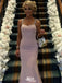 Elegant Pink Spaghetti Strap Mermaid Long Prom Dress Ideas, Evening Party Dresses, WGP2042