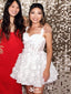 Elegant White Lace Sweetheart Ball Gown Popular Cheap Short Homecoming Dresses, EPT259