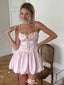 Cute Pink Spaghetti Strap Ball Gown Popular Cheap Short Homecoming Dresses, EPT263