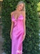 Sexy Pink Mermaid Spaghetti Strap Long Sleeveless Long Party Prom Dresses,Evening Dress Online, WGP735